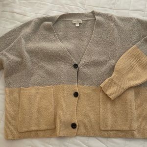 See You Soon Two Tone Oversized Cardigan